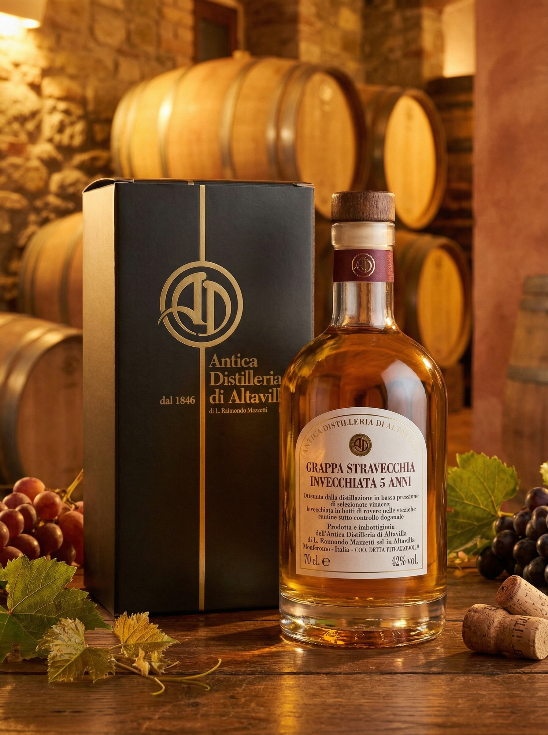 GRAPPA STRAVECCHIA INVECCHIATA - 5 ANNI